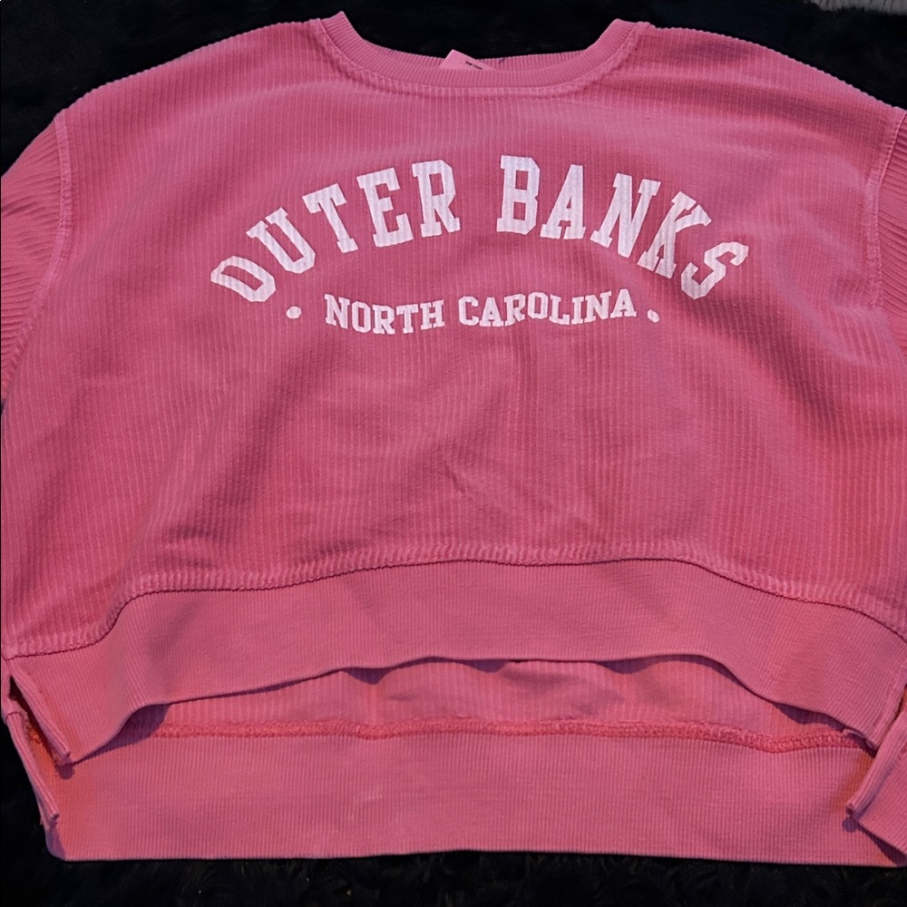 Outer Banks Women's Pink Crew Neck Sweater